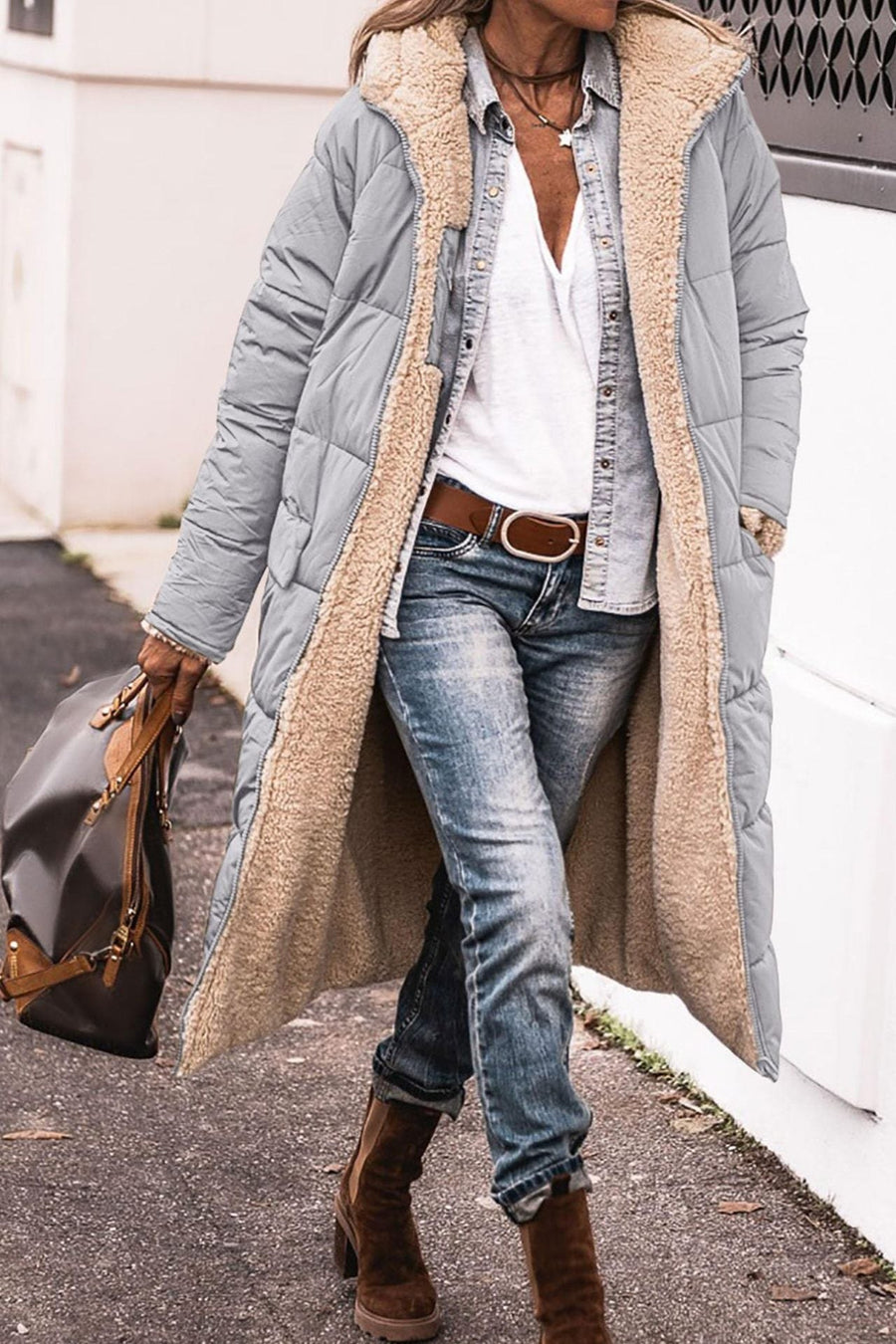 Zara Comfortable Jacket in Light Grey