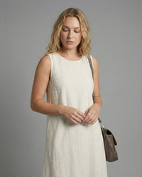Zara Linen Blend Maxi Dress with Pockets