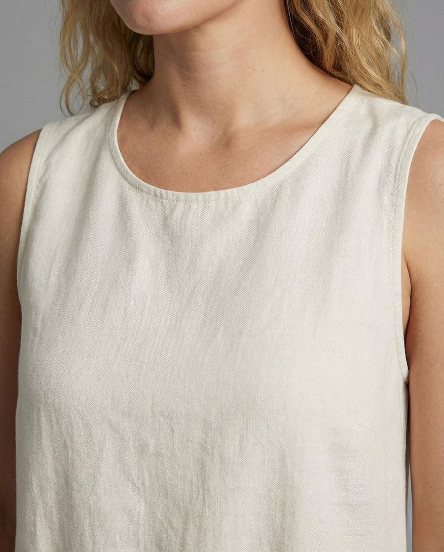 Zara Linen Blend Maxi Dress with Pockets