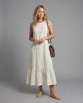 Zara Linen Blend Maxi Dress with Pockets