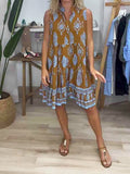 Zara Women's Halter Neck Swing Dress Boho Print Sleeveless Summer Mini