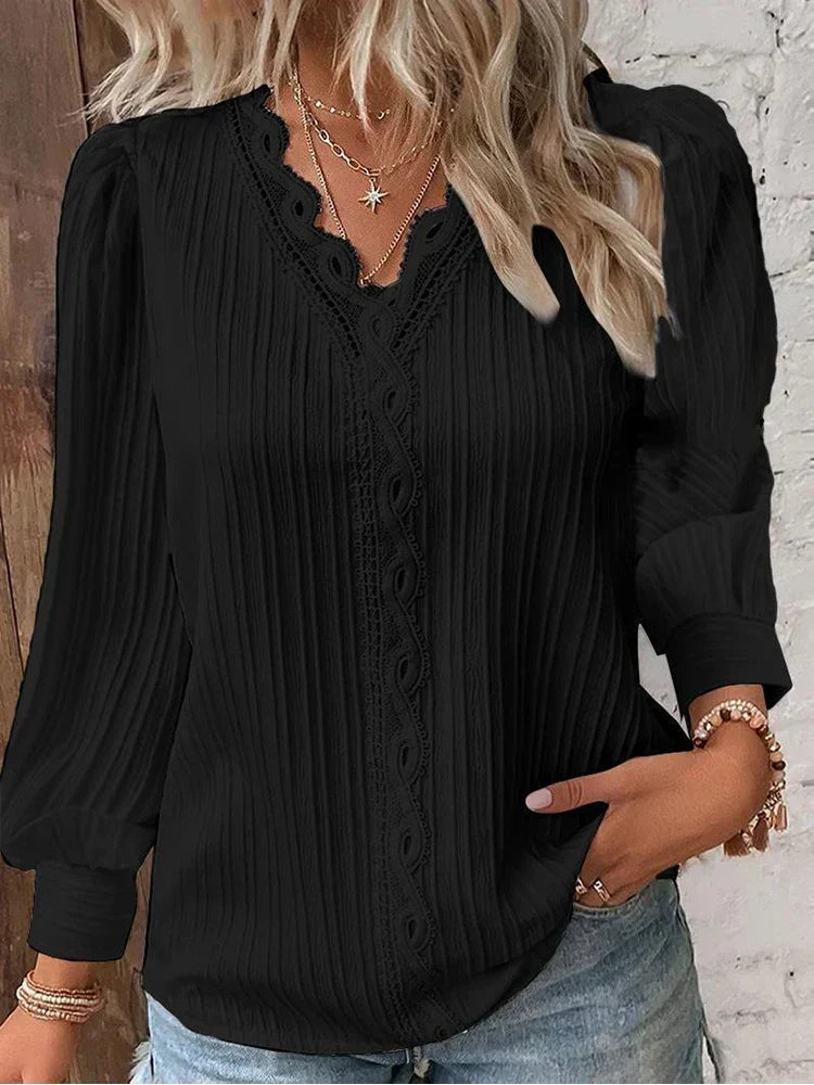 Zara | Women's V-Neck Long Sleeve Knit Sweater