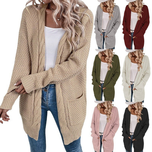 Zaria Casual Knit Cardigan with Pockets