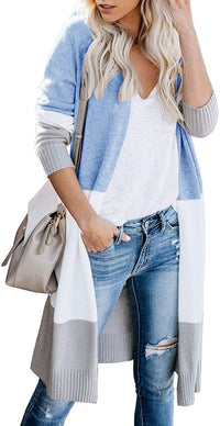 Zaria Comfortable Knit Cardigan in Grey
