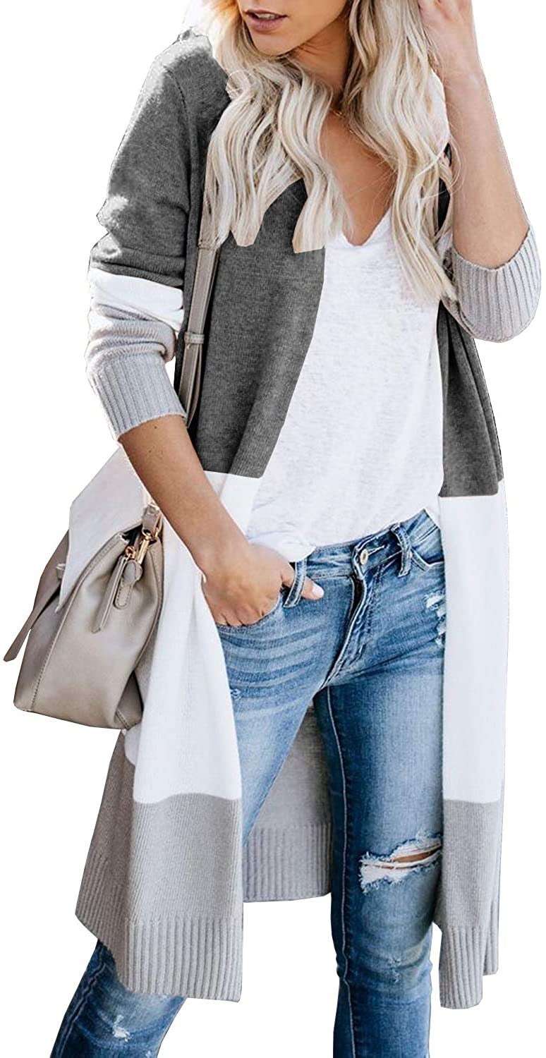 Zaria Comfortable Knit Cardigan in Grey