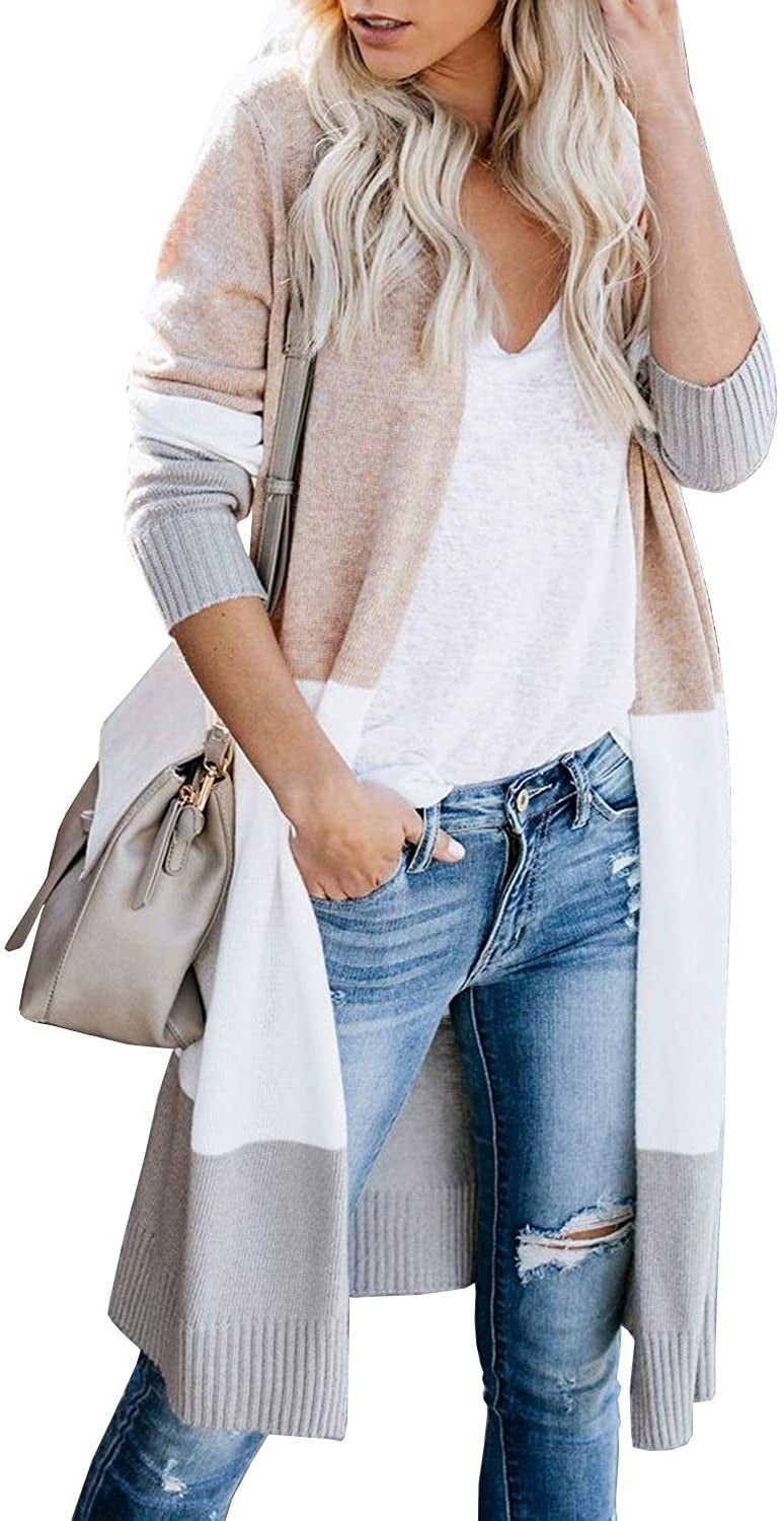 Zaria Comfortable Knit Cardigan in Khaki