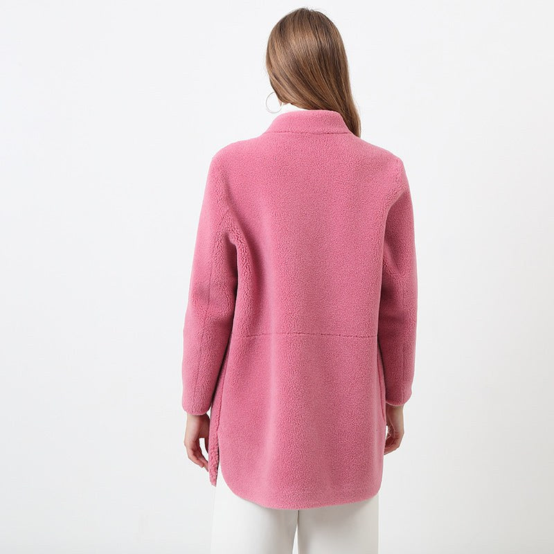 Zaria Elegant Jacket with Pockets in Rotgefleckt