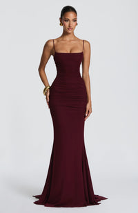 Nina Gown – Cherry Lacquer