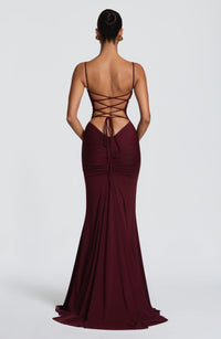 Nina Gown – Cherry Lacquer