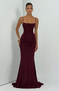 Nina Gown – Cherry Lacquer