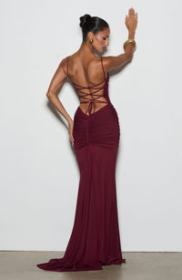 Nina Gown – Cherry Lacquer