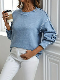 Zaria Knit Sweater in Blue