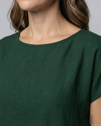 Zaria Linen Blend Dress with Oversized