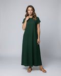 Zaria Linen Blend Dress with Oversized