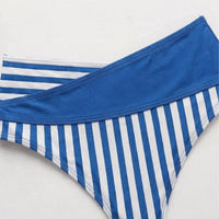 Zavelle Women's Wrap-Front High-Waist Bikini Set in Royal Blue