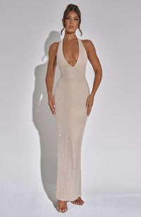 Perla Maxi Dress - Nude