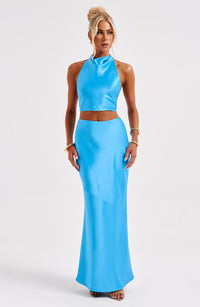 Elora Maxi Skirt in Blue