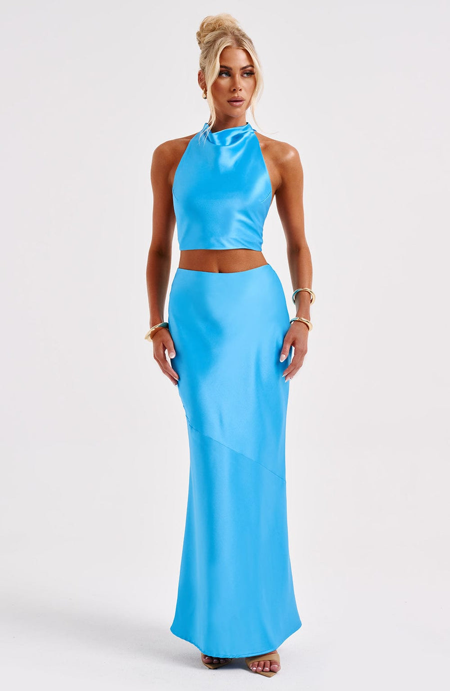 Elora Maxi Skirt in Blue