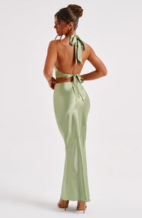 Elora Maxi Skirt in Khaki