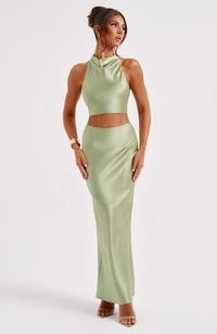 Elora Maxi Skirt - Khaki