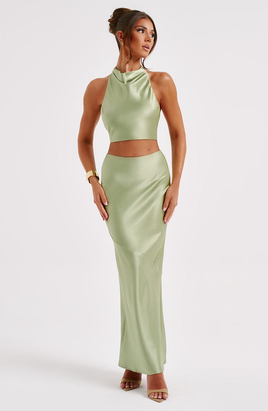 Elora Maxi Skirt - Khaki