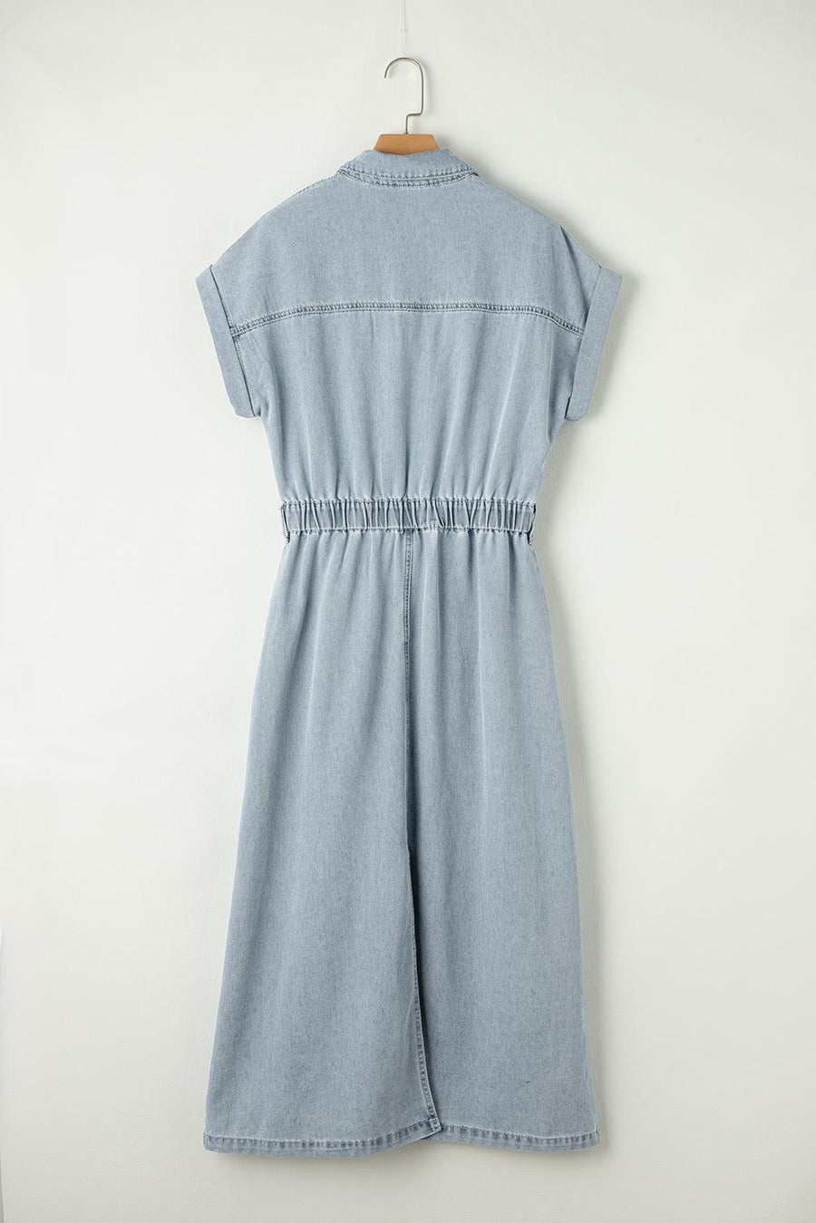 Zaylee™ Elegant Denim Dress in Light Blue