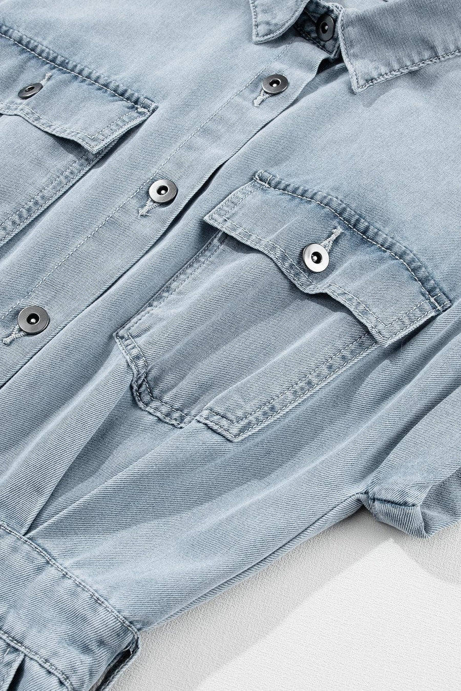 Zaylee™ Elegant Denim Dress in Light Blue