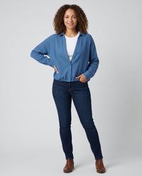 Zelda Casual Linen Blouse with Button Front