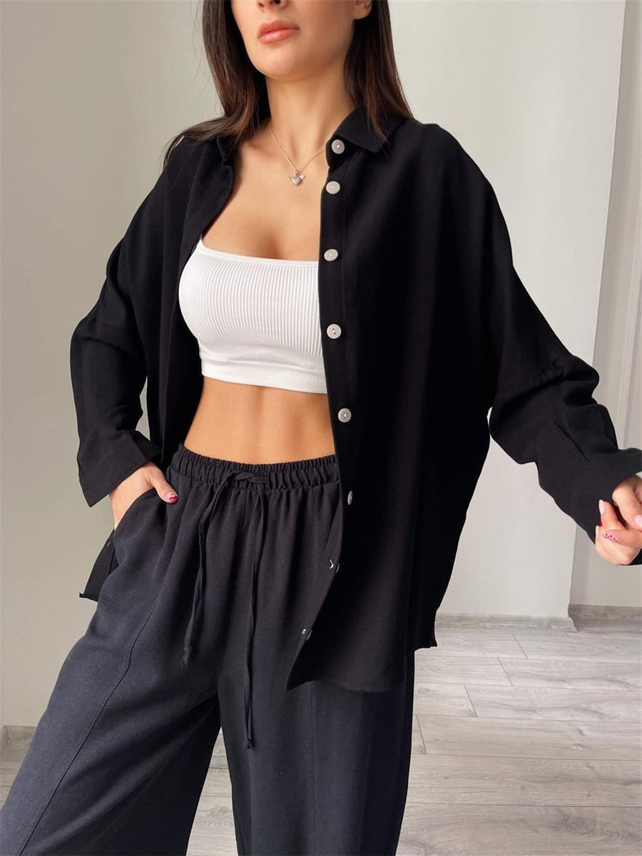 Zelda Casual Two Piece Set in Black