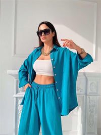 Zelda Casual Two Piece Set in Grey