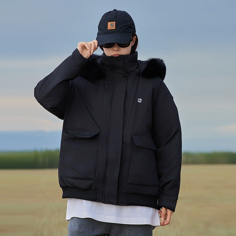 Zelda Jacket with Side Pockets and Pockets in Black