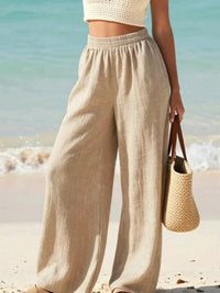 Zelda Linen Trousers in Apricot