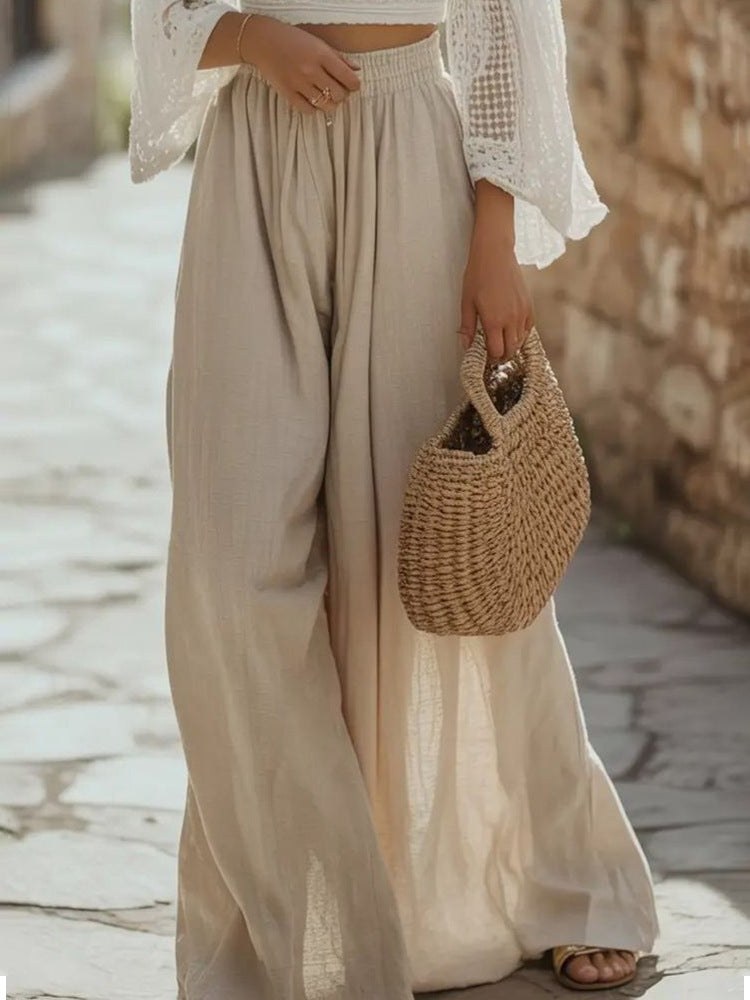 Zelda Linen Trousers in Khaki