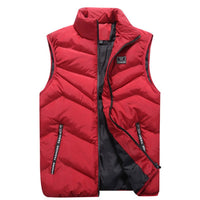 Zelda Vest with Zip Front and Pockets in Red