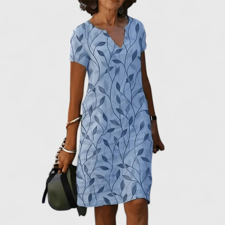 Zelvaine Women's Wedding Guest Midi Dress in Blue