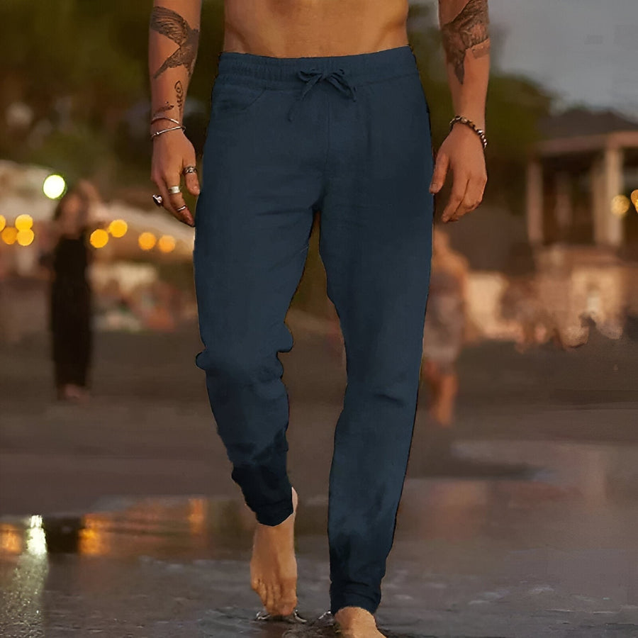 Zeno Casual Trousers in Navy