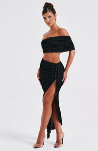 Edith Midi Skirt - Black