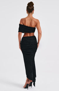Edith Midi Skirt - Black