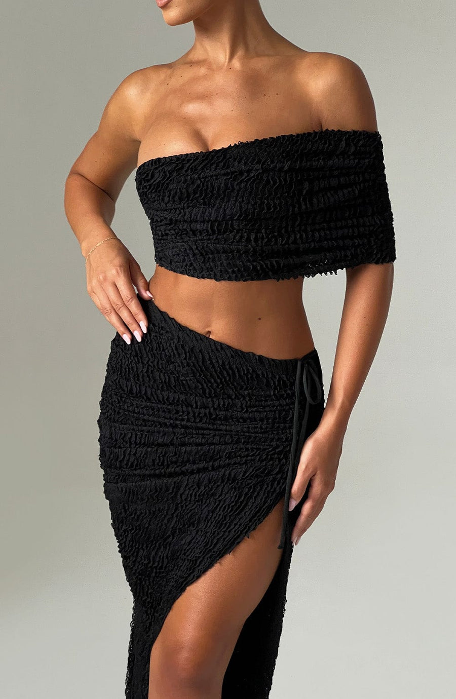 Edith Midi Skirt - Black