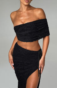 Edith Midi Skirt in Black