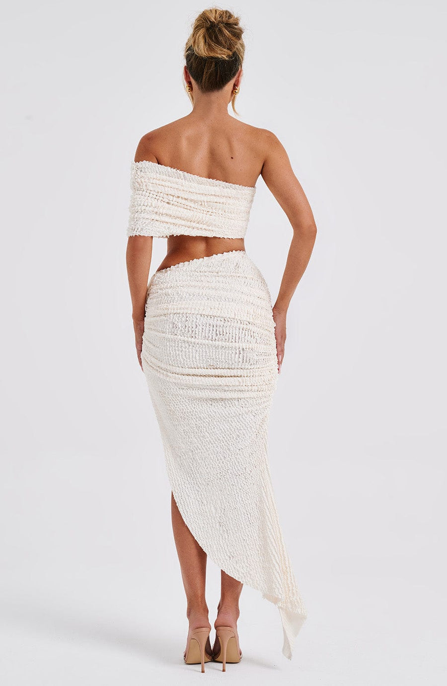 Edith Midi Skirt in Ivory