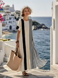 Zindelle Women's Maxi Sundress Striped Panel