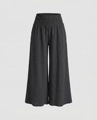 Zinnia Breathable Linen Trousers in Black
