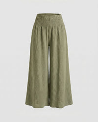 Zinnia Breathable Linen Trousers in Green