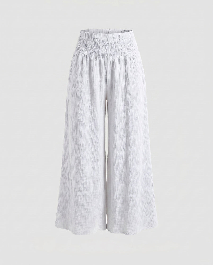 Zinnia Breathable Linen Trousers in White