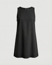Zinnia Mini Dress with Sleeveless in Black