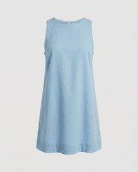 Zinnia Mini Dress with Sleeveless in Light Blue