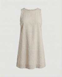 Zinnia Mini Dress with Sleeveless in White