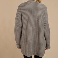 Zita Casual Knit Jacket with V-Neck