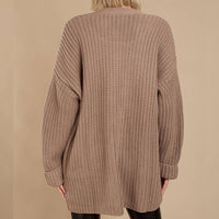Zita Casual Knit Jacket with V-Neck